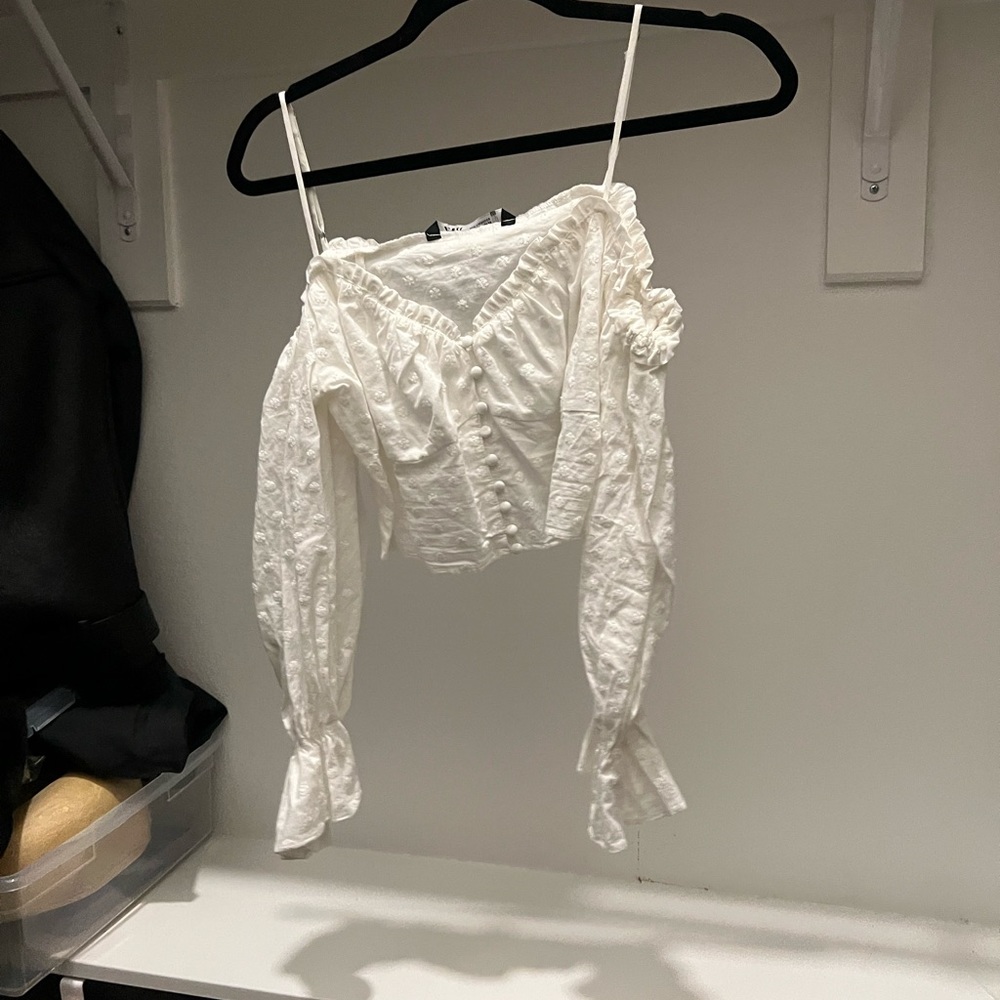 Zara White Crop Top